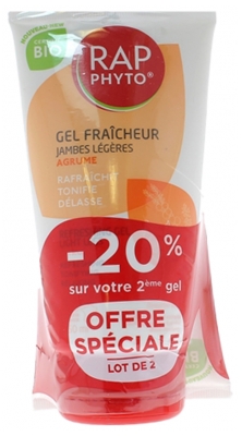 Rap Phyto Jambes Légères Gel Fraîcheur Agrumes Bio 2 x 150 ml