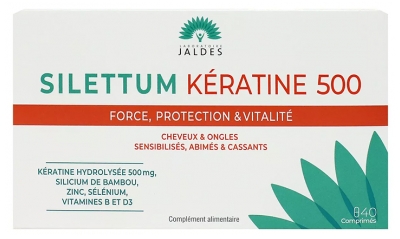 Jaldes Silettum Kératine 500 Force Protection et Vitalité 40 Comprimés
