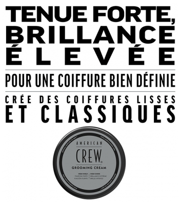American Crew Grooming Cream Crème de Coiffage Fixation Forte Brillance Extrême 85 g