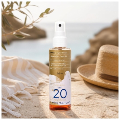 Korres Aegean Bronze Huile Bronzante Intense Corps et Visage SPF20 150 ML