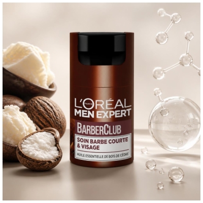 L'Oréal Paris Men Expert Barber Club Soin Barbe Courte & Visage Hydrate & Adoucit 50 ml