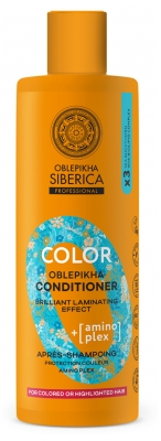 Natura Siberica Oblepikha Color Après-Shampoing Protection Cheveux Colorés Amino Plex 400 ml