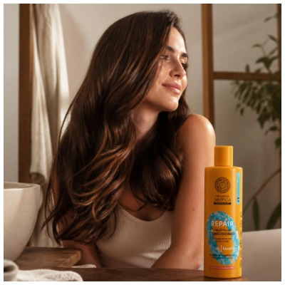 Natura Siberica Oblepikha Repair Après-Shampoing Réparateur Kératine Cheveux Secs et Abimés 400 ml