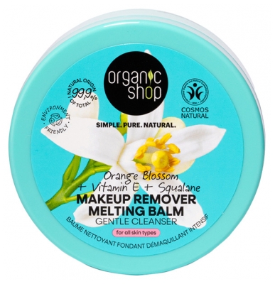 Organic Shop Baume Nettoyant Fondant Démaquillant Intensif à la Fleur d'Oranger 100 ml 