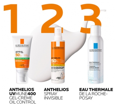 La Roche-Posay Anthelios Crème Solaire en Gel-Crème Anti-Brillance Visage Spf50+ Avec Parfum 50 ml