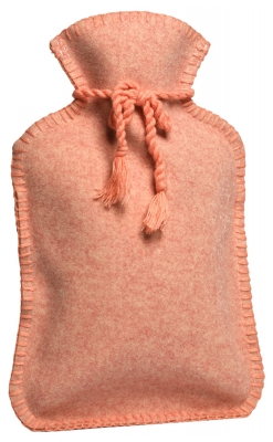 Calindoo Bouillotte Classique 2 L et sa Housse Rose Pastel