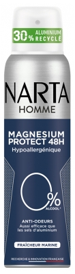 Narta Homme Magnésium Protect 48 Heures Déodorant Hypoallergénique Spray 150 ML