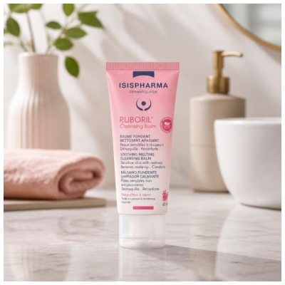 Isispharma Ruboril Baume Fondant Nettoyant Apaisant Peaux Sensibles à Rougeurs 40 ml