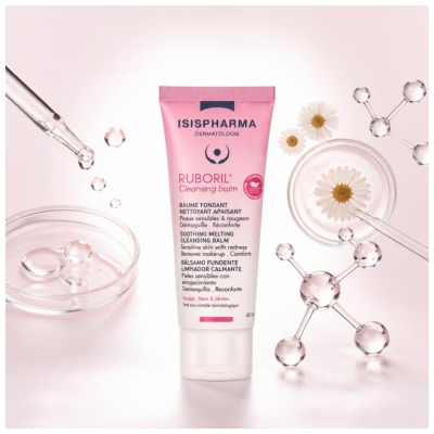 Isispharma Ruboril Baume Fondant Nettoyant Apaisant Peaux Sensibles à Rougeurs 40 ml
