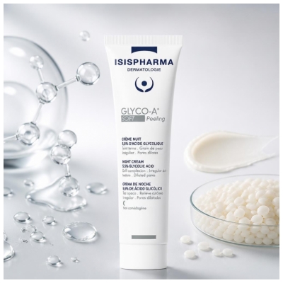 Isispharma Glyco-A Soft Peeling Crème Nuit 5,5% d'Acide Glycolique 30 ml