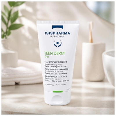 Isispharma Teen Derm Gel Nettoyant Exfoliant Visage 150 ML
