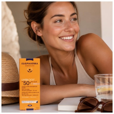 Isispharma Uveblock Ultra-Fluide Toucher Sec Teinté Visage SPF50+ 40 ML