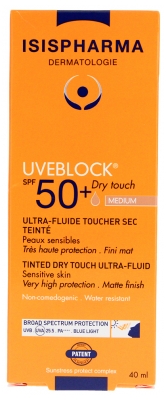 Isispharma Uveblock Ultra-Fluide Toucher Sec Teinté Visage SPF50+ 40 ML