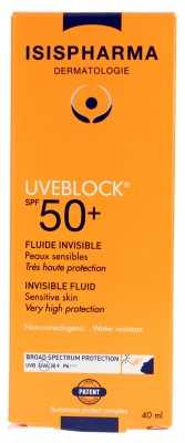 Isispharma Uveblock Fluide Invisible Visage SPF50+ 40 ML