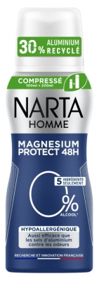 Narta Homme Magnésium Protect 48H Déodorant Hypoallergénique Sans Alcool 100 ML