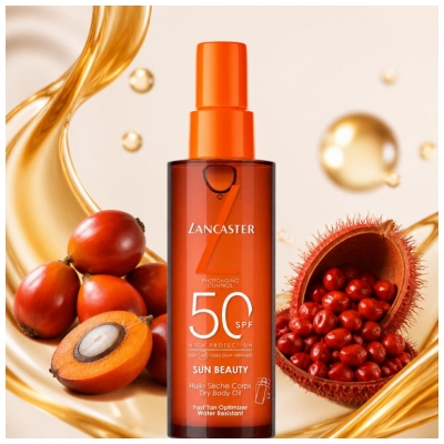 Lancaster Sun Beauty Huile Sèche Corps et Visage SPF50 150 ML