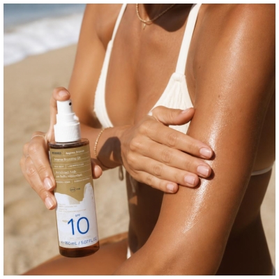 Korres Aegean Bronze Huile Bronzante Intense Corps et Visage SPF10 150 ML