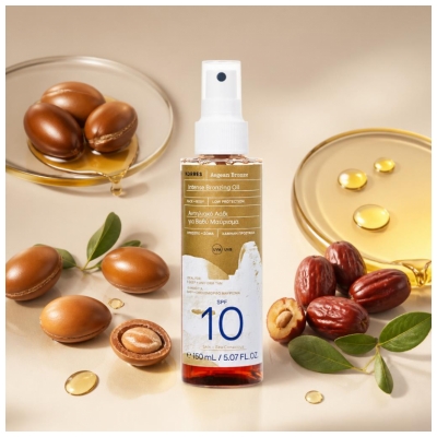 Korres Aegean Bronze Huile Bronzante Intense Corps et Visage SPF10 150 ML