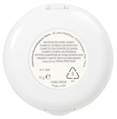 Avène Haute Protection Compact Teinté Peaux Intolérantes SPF50 10 g - Teinte : Sable