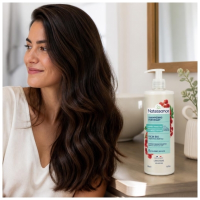 Natessance Shampoing Fortifiant Ricin + Kératine Végétale 500 ml
