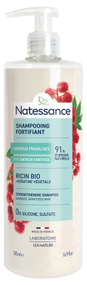 Natessance Shampoing Fortifiant Ricin + Kératine Végétale 500 ml