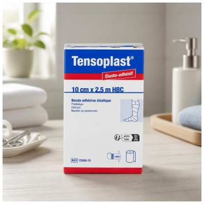 Essity Tensoplast Bande Adhésive Elastique 10 cm x 2.5 m HBC
