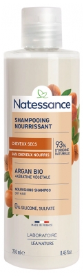 Natessance Shampoing Nourrissant Argan Bio & Kératine Végétale 250 ml