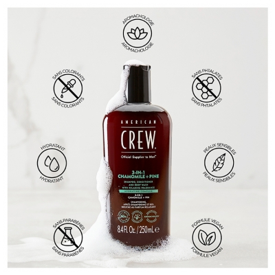 American Crew 3en1 Camomille + Pin 250 ml