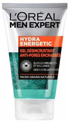 L'Oréal Paris Men Expert Hydra Energetic Gel Désincrustant Anti-Pores Encrassés 100 ml
