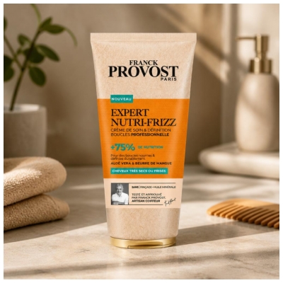 Franck Provost Expert Nutri-Frizz Crème de Soin & Définition Boucles Sans Rinçage Cheveux Très Secs ou Frisés 200 ml