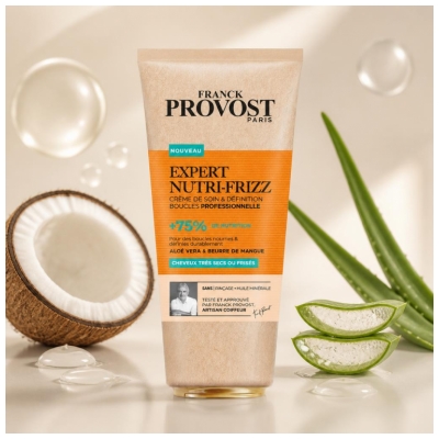Franck Provost Expert Nutri-Frizz Crème de Soin & Définition Boucles Sans Rinçage Cheveux Très Secs ou Frisés 200 ml