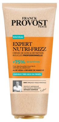 Franck Provost Expert Nutri-Frizz Crème de Soin & Définition Boucles Sans Rinçage Cheveux Très Secs ou Frisés 200 ml