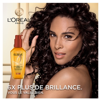 L'Oréal Paris Elseve Huile Extraordinaire Jojoba Sérum Disciplinant Transformateur Cheveux Bouclés Très Secs 100 ml