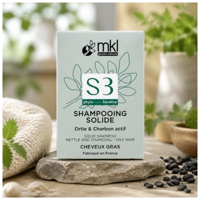 MKL Green Nature Shampoing Solide Ortie Charbon 65 g