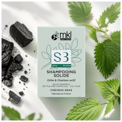 MKL Green Nature Shampoing Solide Ortie Charbon 65 g