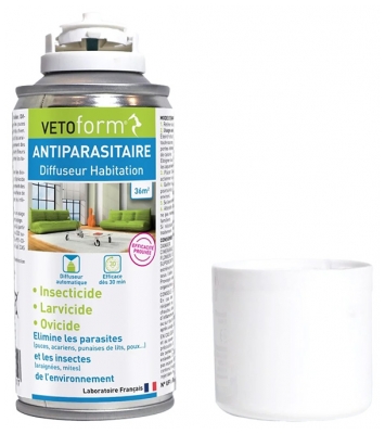 Vetoform Antiparasitaire Diffuseur Habitation pour 36 m2 150 ML