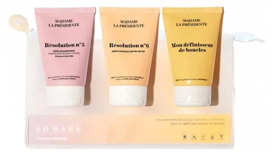 Madame la Présidente Trousse Nomade Cheveux Bouclés 3 Produits