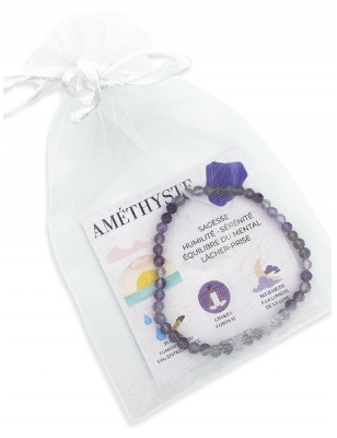 Natura Square Bracelet Facettes Améthyste 1 Pièce