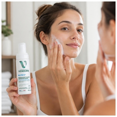 Laboratoires Vendôme Nutri V+ Mousse Nettoyante Dermatologique Peaux Sèches à Très Sèches150 ml