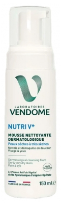 Laboratoires Vendôme Nutri V+ Mousse Nettoyante Dermatologique Peaux Sèches à Très Sèches150 ml