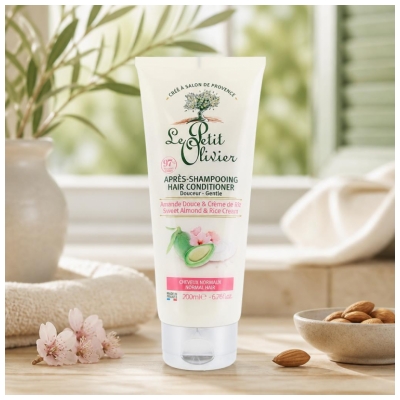 Le Petit Olivier Après-Shampooing Amande Douce & Crème de Riz 200 ml