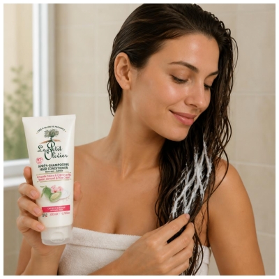 Le Petit Olivier Après-Shampooing Amande Douce & Crème de Riz 200 ml
