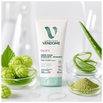 Laboratoires Vendôme Calm V+ Crème Visage Hydratante Apaisante Peaux Sensibles 30 ml