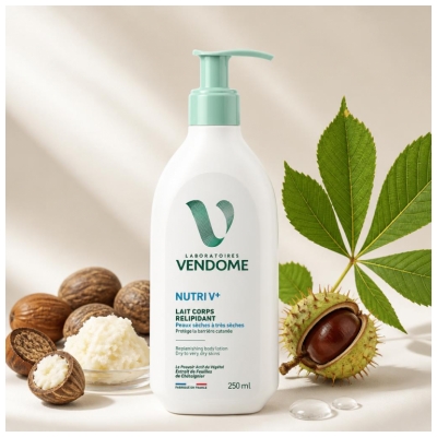 Laboratoires Vendôme Nutri V+ Lait Corps Relipidant Peaux Sèches à Très Sèches 250 ml