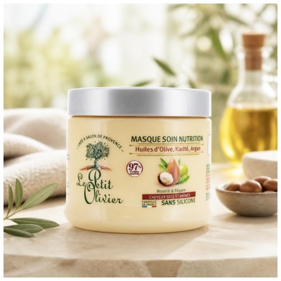 Le Petit Olivier Masque Nutrition Huiles d'Olive Karité et Argan 330 ml