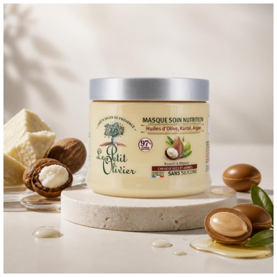 Le Petit Olivier Masque Nutrition Huiles d'Olive Karité et Argan 330 ml