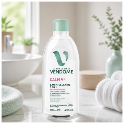 Laboratoires Vendôme Calm V+ Eau Micellaire 3en1 Peaux Sensibles 400 ml