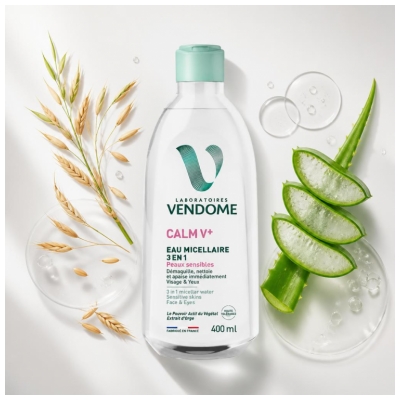 Laboratoires Vendôme Calm V+ Eau Micellaire 3en1 Peaux Sensibles 400 ml