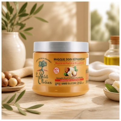 Le Petit Olivier Masque Soin au Beurre de Karité & Macadamia 330 ml