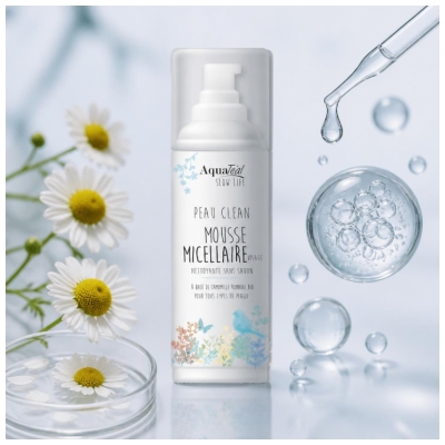AquaTéal Peau Clean Mousse Micellaire Tous Types de Peaux 150 ml